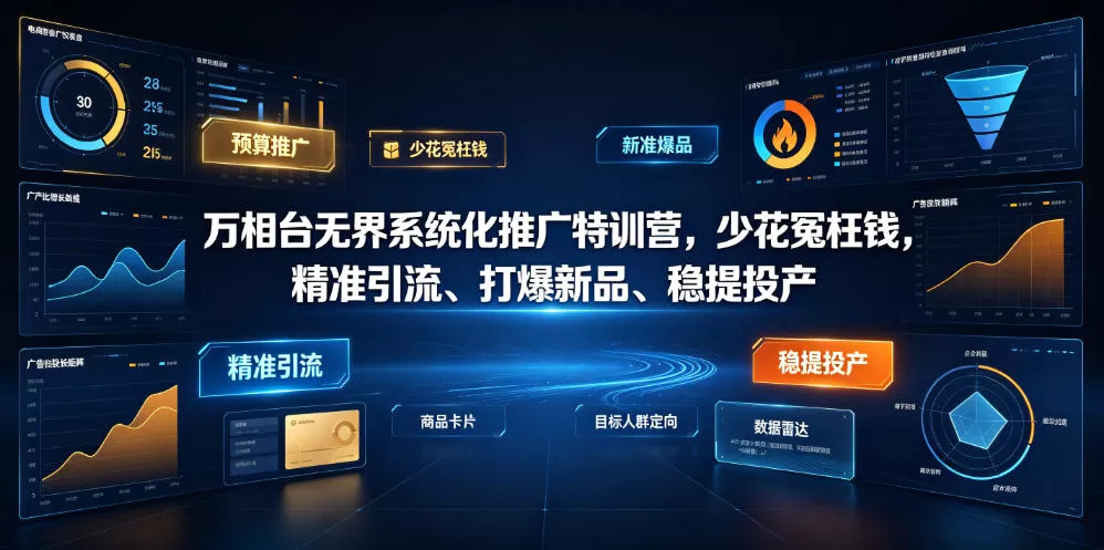 万相台无界系统化推广特训营VI0.0，少花冤枉钱，精准引流、打爆新品、稳提投产(全程录音+字幕)客创社区-专注互联网轻资产资源整合与分享客创社区-专注互联网轻资产资源整合与分享