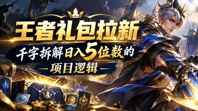王者游戏礼包拉新_千字拆解日入5位数的项目逻辑-鱼见海资源网-免费PHP网站源码模板,插件软件网创AI智能体资源分享平台！