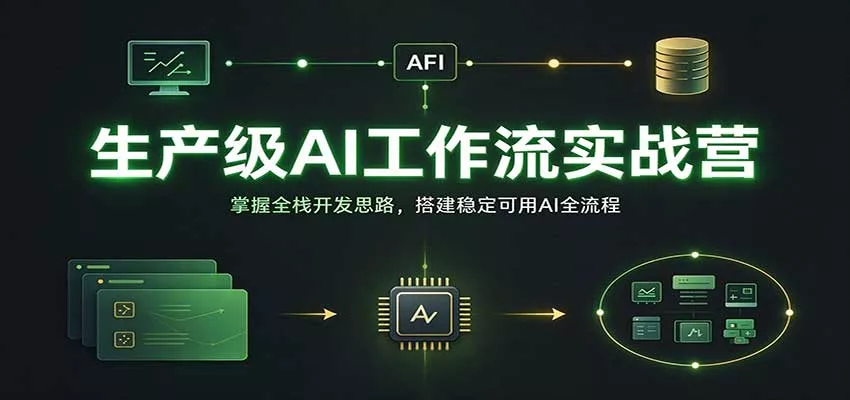 生产级AI工作流实战营：掌握全栈开发思路，搭建稳定可用AI全流程客创社区-专注互联网轻资产资源整合与分享客创社区-专注互联网轻资产资源整合与分享