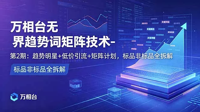 万相台无界趋势词矩阵技术-第2期：趋势明星+低价引流+矩阵计划，标品非标品全拆解客创社区-专注互联网轻资产资源整合与分享客创社区-专注互联网轻资产资源整合与分享