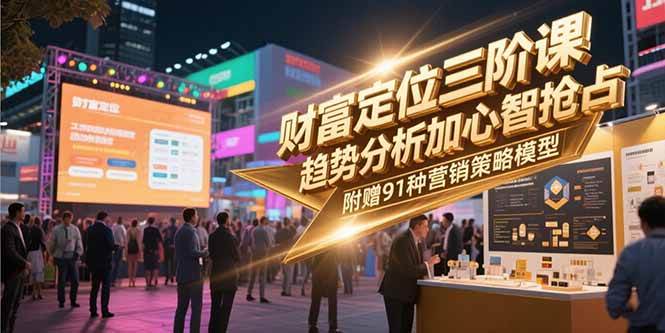 （15219期）财富定位三阶课，趋势分析加心智抢占，附赠91种营销策略模型-客创社 - 专注互联网轻资产创业及网络项目资源整合与分享客创社-免费且强大的项目分享网站！