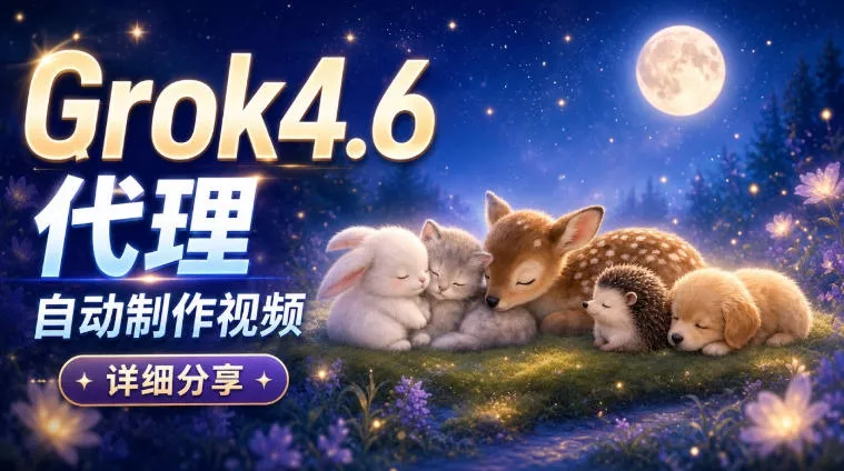 Grok 4.6代理自动制作视频！从提示词到成片全流程详细分享｜AI Agent实操分享星享资源网星享资源网