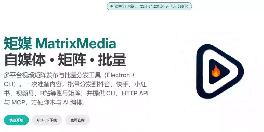 一条视频要发七八个平台,这太麻烦了?自媒体矩阵账户批量发布工具来了!开源且免费MatrixMedia