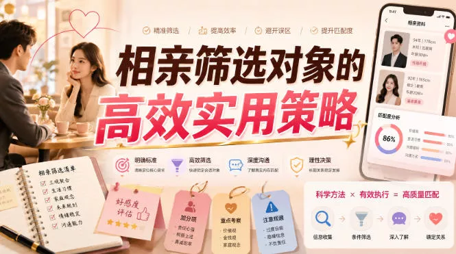 付费文章：相亲筛选对象的高效实用策略星享资源网星享资源网