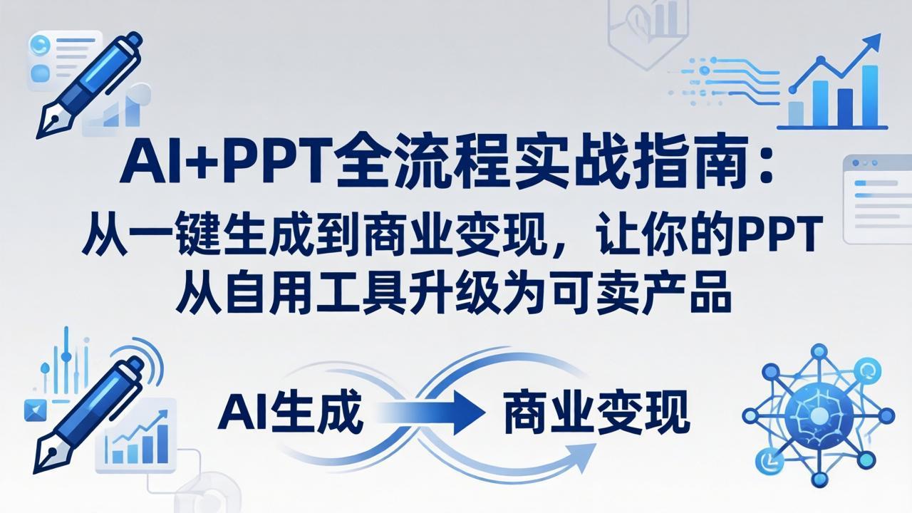AI+PPT全流程实战指南-更新4月21：从一键生成到商业变现，让你的PPT从自用工具升级为可卖产品客创社区-专注互联网轻资产资源整合与分享客创社区-专注互联网轻资产资源整合与分享