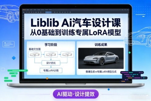 Liblib Ai汽车设计课，从0基础文生图，到教你训练专属设计和风格LoRA模型客创社区-专注互联网轻资产资源整合与分享客创社区-专注互联网轻资产资源整合与分享