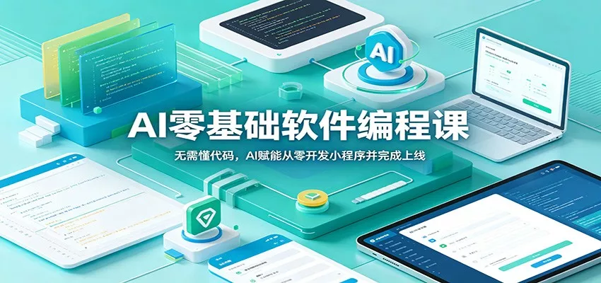 AI零基础软件编程课：无需懂代码，AI赋能从零开发小程序并完成上线客创社区-专注互联网轻资产资源整合与分享客创社区-专注互联网轻资产资源整合与分享