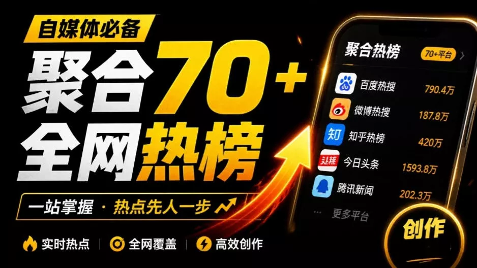 群友做了个非常不错的热点汇总工具！自媒体达人必备，聚合70+热榜信息，简约美观rebang-helper-鱼见海资源网-免费PHP网站源码模板,插件软件网创AI智能体资源分享平台！