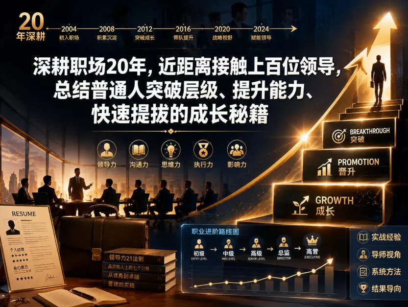付费文章：深耕职场20年，近距离接触上百位领导，总结普通人突破层级、提升能力、快速提拔的成长秘籍(全网独家干货) 《鱼见海科技》-鱼见海资源网-免费PHP网站源码模板,插件软件网创AI智能体资源分享平台！