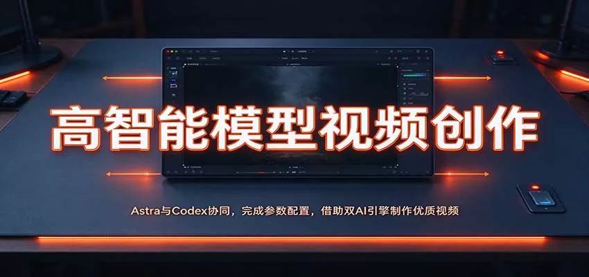 高智能模型视频创作：Astra与Codex协同，完成参数配置，借助双AI引擎制作优质视频客创社区-专注互联网轻资产资源整合与分享客创社区-专注互联网轻资产资源整合与分享