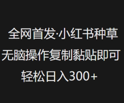 全网首发，小红书种草无脑操作，复制黏贴即可，轻松日入3张客创社 - 专注互联网轻资产创业及网络项目资源整合与分享客创社 - 专注互联网轻资产创业及网络项目资源整合与分享