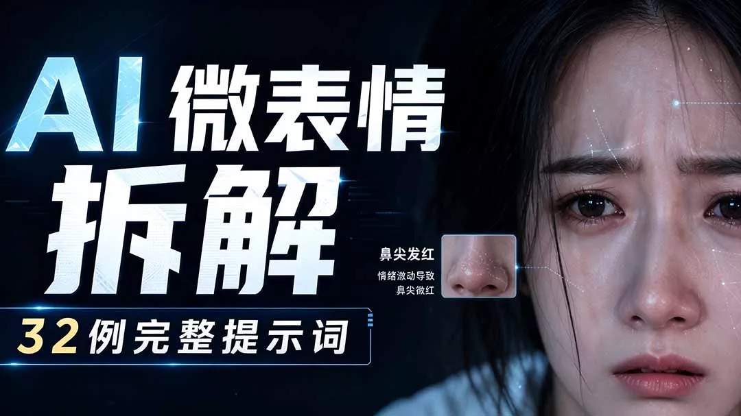 AI微表情拆解提示词合集,精准调控AI角色表情,告别塑料感、AI面瘫脸。 AI微表情拆解提示词合集,精准调控AI角色表情,告别塑料感、AI
