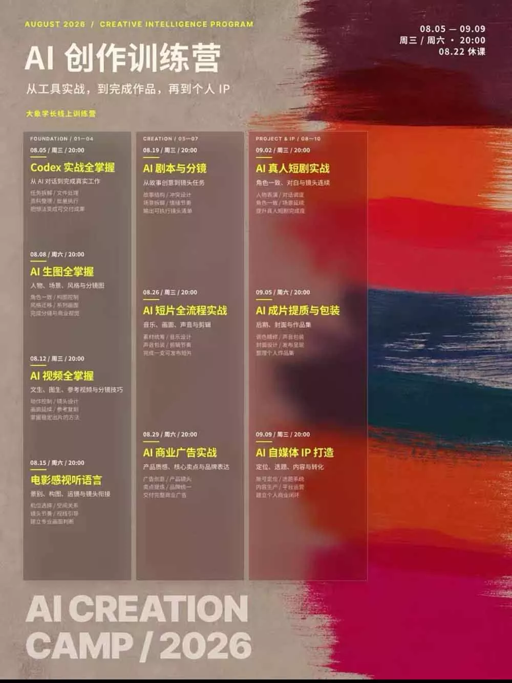 AI+创作训练营26年第5期-更新：从Codex、AI生图视频到