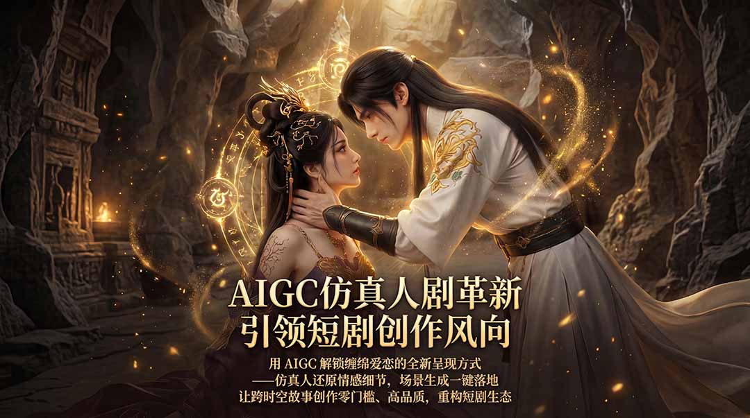 AIGC 仿真人短剧创作革新，解锁仙侠爱恋全新呈现，一键出高质场景，零门槛打造爆款剧集-鱼见海资源网-免费PHP网站源码模板,插件软件网创AI智能体资源分享平台！