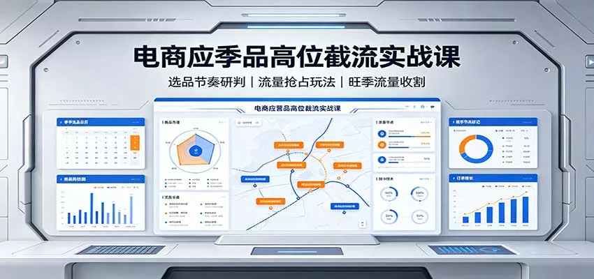 电商应季品高位截流实战课：选品节奏研判，流量抢占玩法，旺季流量收割客创社区-专注互联网轻资产资源整合与分享客创社区-专注互联网轻资产资源整合与分享