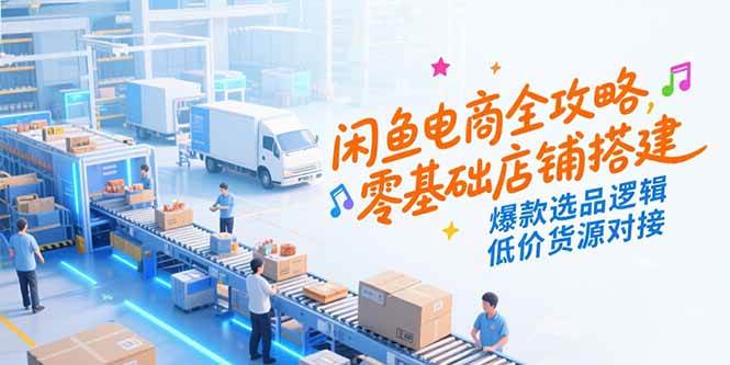 （15325期）闲鱼电商全攻略，零基础店铺搭建，爆款选品逻辑，低价货源对接-客创社 - 专注互联网轻资产创业及网络项目资源整合与分享客创社-免费且强大的项目分享网站！