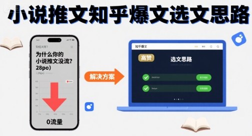 为什么你的小说推文没流量？小说推文知乎爆文选文思路-客创社 - 专注互联网轻资产创业及网络项目资源整合与分享客创社-免费且强大的项目分享网站！