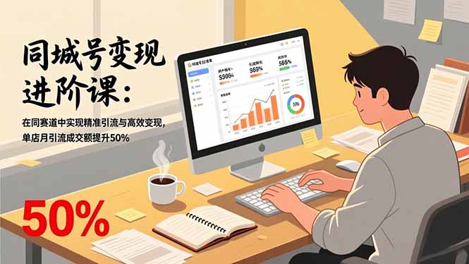 同城号变现进阶课：在同城赛道中实现精准引流与高效变现，单店月引流成交额提升50%客创社区-专注互联网轻资产资源整合与分享客创社区-专注互联网轻资产资源整合与分享
