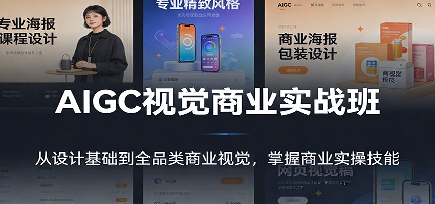 AIGC视觉商业实战班：从设计基础到全品类商业视觉，掌握商业实操技能客创社区-专注互联网轻资产资源整合与分享客创社区-专注互联网轻资产资源整合与分享