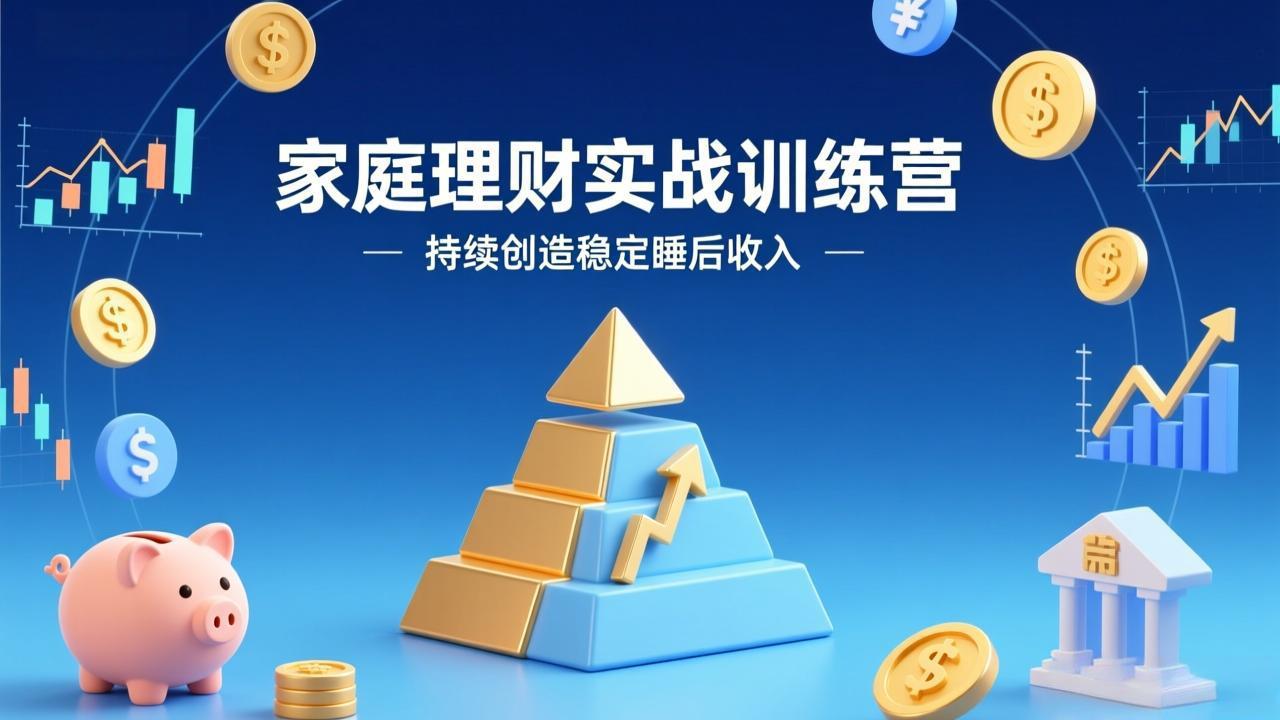 家庭理财实战训练营：从0到1建体系，三阶进阶层层递进，助你持续创造稳定睡后收入-鱼见海资源网-免费PHP网站源码模板,插件软件网创AI智能体资源分享平台！