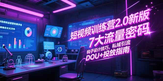 （15255期）短视频训练营2.0新版，7大流量密码/钩子设计技巧/私域引流/DOU+投放指南-客创社 - 专注互联网轻资产创业及网络项目资源整合与分享客创社-免费且强大的项目分享网站！
