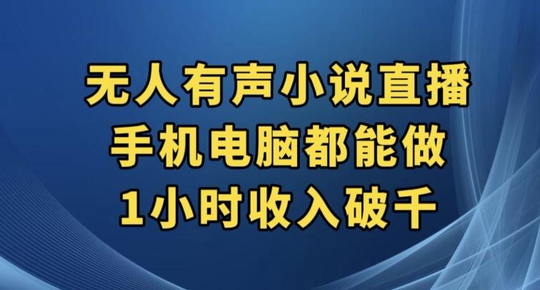 抖音无人有声小说直播，手机电脑都能做，1小时收入破千【揭秘】客创社 - 专注互联网轻资产创业及网络项目资源整合与分享客创社 - 专注互联网轻资产创业及网络项目资源整合与分享