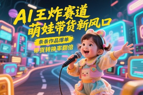 AI王炸赛道，萌娃带货新风口，条条作品爆单，带货转换率翻倍，核心逻辑拆解客创社区-专注互联网轻资产资源整合与分享客创社区-专注互联网轻资产资源整合与分享