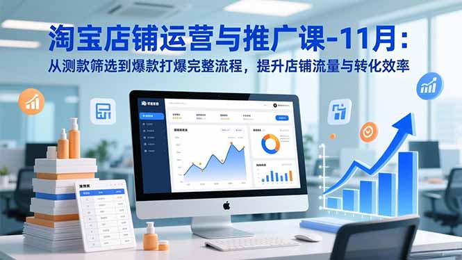 淘宝店铺运营与推广课-11月：从测款筛选到爆款打爆完整流程，提升店铺流量与转化效率客创社区-专注互联网轻资产资源整合与分享客创社区-专注互联网轻资产资源整合与分享