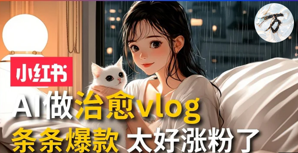 AI治愈系vlog动画视频，小红书1个月轻松涨粉破万，商单报价1500+日入2000+客创社 - 专注互联网轻资产创业及网络项目资源整合与分享客创社 - 专注互联网轻资产创业及网络项目资源整合与分享