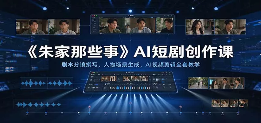 《朱家那些事》AI短剧创作课：剧本分镜撰写，人物场景生成，AI视频剪辑全套教学客创社区-专注互联网轻资产资源整合与分享客创社区-专注互联网轻资产资源整合与分享