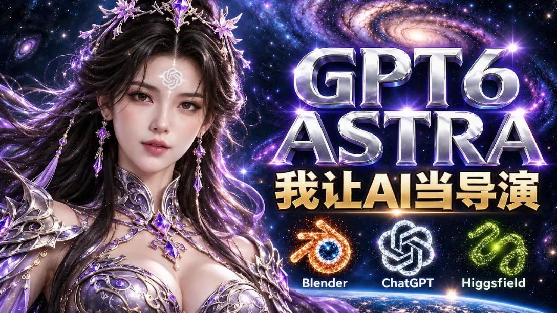 让GPT-6 Astra当导演！Higgsfield和Blender实战打造30秒玄幻精准运镜短片！星享资源网HS游戏库