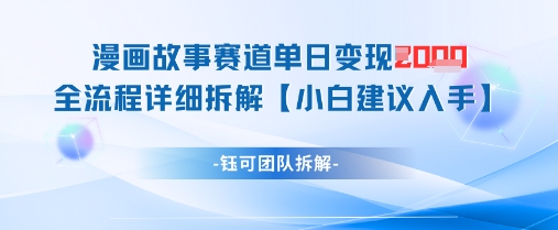 漫画故事赛道单日变现1k+全流程详细拆解客创社 - 专注互联网轻资产创业及网络项目资源整合与分享客创社 - 专注互联网轻资产创业及网络项目资源整合与分享
