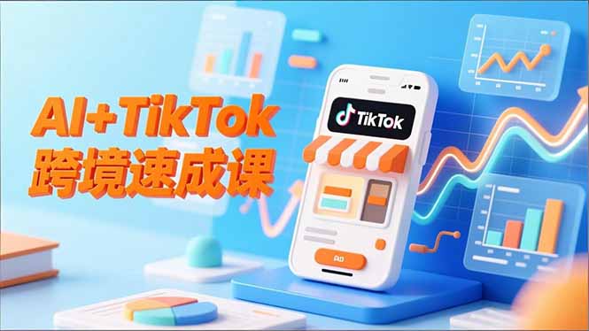 AI+TikTok跨境速成课，智能翻译、店铺定位、流程拆解，7天高效上线运营中赚AI网_草根零加盟费创业平台_小本副业项目推荐_抖音短视频 / AI 创业教程库项目资源网