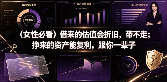 付费文章：(女性必看)借来的估值会折旧，带不走；挣来的资产能复利，跟你一辈子客创社区-专注互联网轻资产资源整合与分享客创社区-专注互联网轻资产资源整合与分享