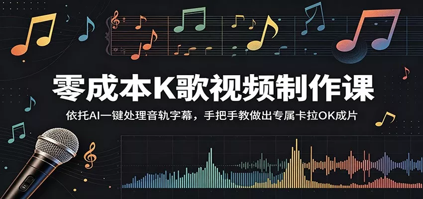 零成本K歌视频制作课：依托AI一键处理音轨字幕，手把手教做出专属卡拉OK成片