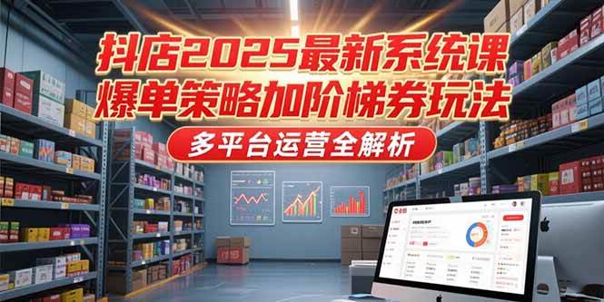 （15214期）抖店2025最新系统课，爆单策略加阶梯券玩法，多平台运营全解析-客创社 - 专注互联网轻资产创业及网络项目资源整合与分享客创社-免费且强大的项目分享网站！