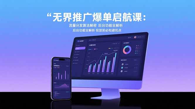 （15567期）无界推广爆单启航课：流量分发算法解密 后台功能全解析 投放前必知避坑点-客创社 - 专注互联网轻资产创业及网络项目资源整合与分享客创社-免费且强大的项目分享网站！