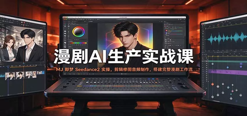 漫剧AI生产实战课：MJ 即梦 Seedance2 实操，剪辑修图音频制作，搭建完整漫剧工作流客创社区-专注互联网轻资产资源整合与分享客创社区-专注互联网轻资产资源整合与分享