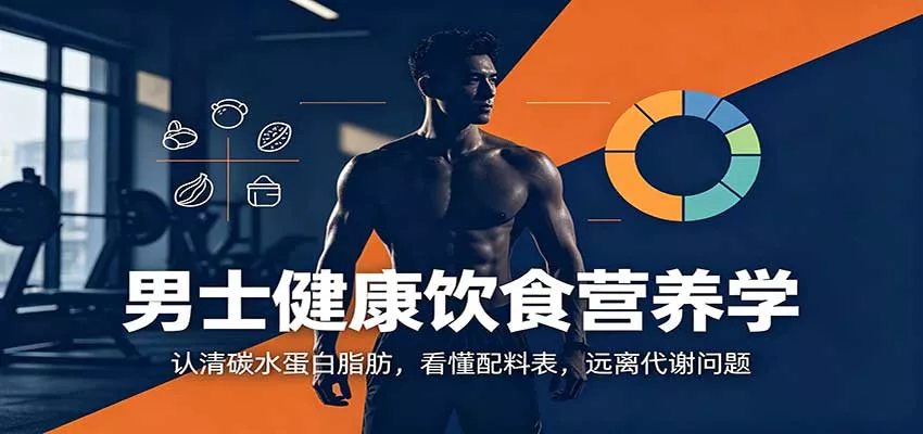 男士健康饮食营养学：认清碳水蛋白脂肪，看懂配料表，远离代谢问题客创社区-专注互联网轻资产资源整合与分享客创社区-专注互联网轻资产资源整合与分享