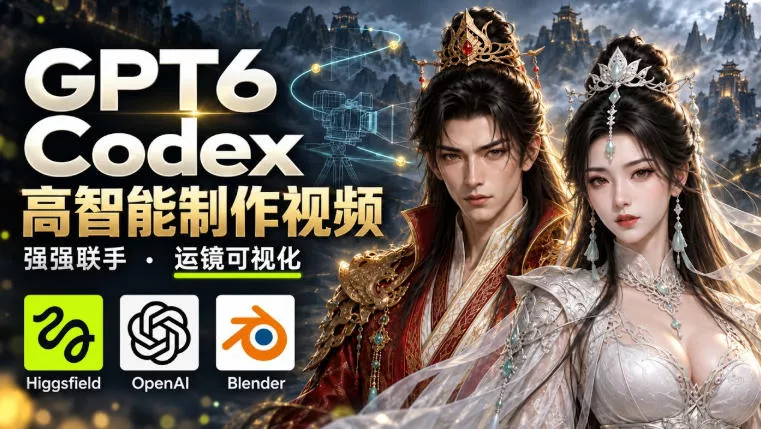 GPT-6 Astra×Codex高智能制作视频！联手Higgsfield，运镜可视化实战星享资源网星享资源网