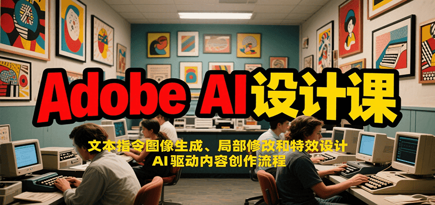 Adobe AI设计课：文本指令图像生成、局部修改和特效设计，AI驱动内容创作流程-客创社 - 专注互联网轻资产创业及网络项目资源整合与分享客创社-免费且强大的项目分享网站！