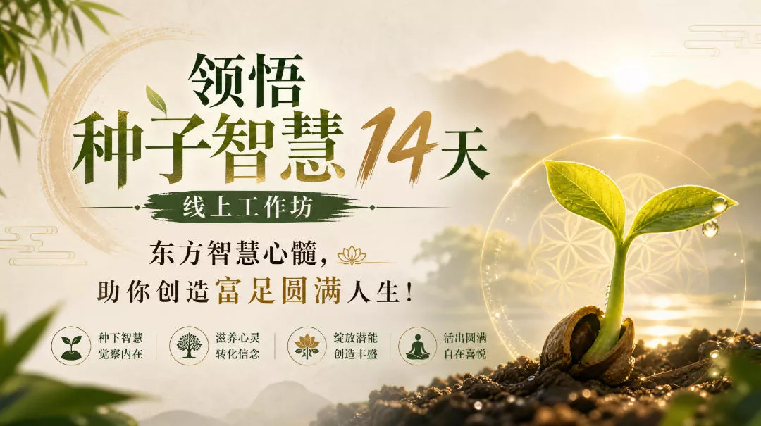 鹿大米领悟种子智慧14天线上工作坊，东方智慧心髓，助你创造富足圆满人生！星享资源网HS游戏库