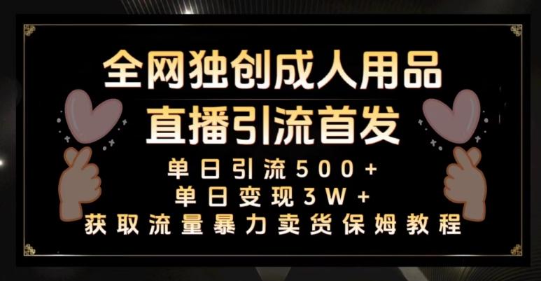 全网独创真人主播+无人直播单日引流500+，橙人用品暴力卖货单日变现3W+保姆似教学2.0【揭秘】客创社 - 专注互联网轻资产创业及网络项目资源整合与分享客创社 - 专注互联网轻资产创业及网络项目资源整合与分享