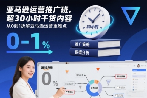 亚马逊运营推广班，超30小时干货内容，从0到1拆解亚马逊运营重难点客创社区-专注互联网轻资产资源整合与分享客创社区-专注互联网轻资产资源整合与分享