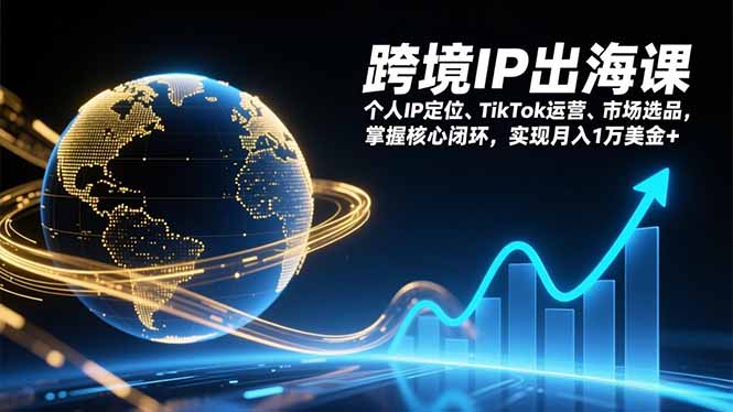 跨境IP出海课，个人IP定位、TikTok运营、市场选品，掌握核心闭环，实现月入1万美金+客创社区-专注互联网轻资产资源整合与分享客创社区-专注互联网轻资产资源整合与分享