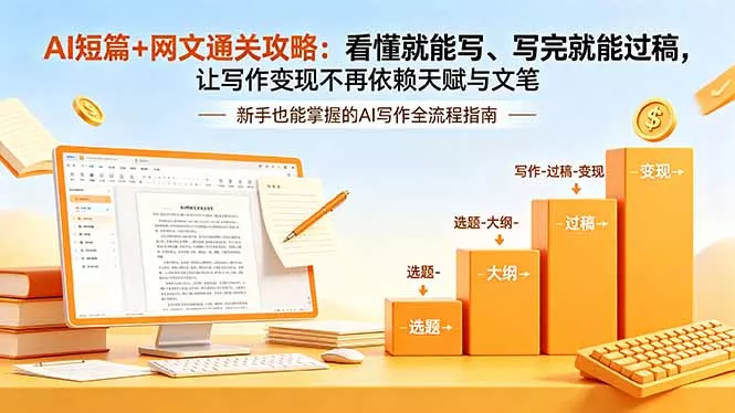AI短篇+网文通关攻略-更新：看懂就能写、写完就能过稿，让写作变现不再依赖天赋与文笔-软件百科