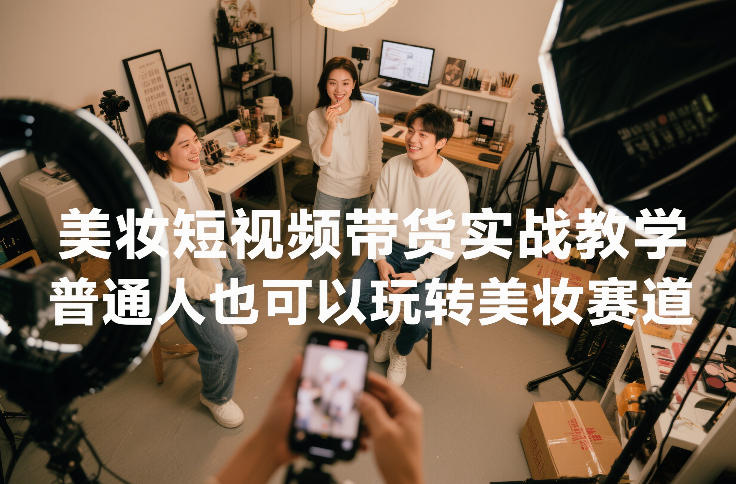美妆短视频带货实战教学，普通人也可以玩转美妆赛道客创社区-专注互联网轻资产资源整合与分享客创社区-专注互联网轻资产资源整合与分享