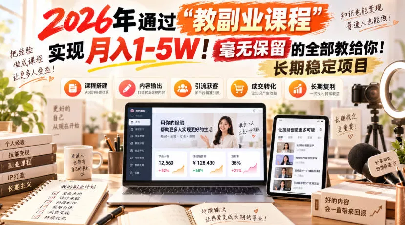 2026年通过“教副业课程”实现月入1-5W！毫无保留的全部教给你！长期稳定项目 《鱼见海科技》-鱼见海资源网-免费PHP网站源码模板,插件软件网创AI智能体资源分享平台！