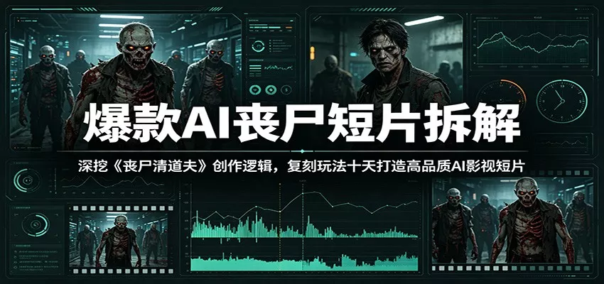 爆款AI丧尸短片拆解：深挖《丧尸清道夫》创作逻辑，复刻玩法快速打造高品质AI影视短片客创社区-专注互联网轻资产资源整合与分享客创社区-专注互联网轻资产资源整合与分享