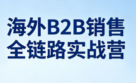 雨哥·海外B2B销售全链路实战营客创社区-专注互联网轻资产资源整合与分享客创社区-专注互联网轻资产资源整合与分享